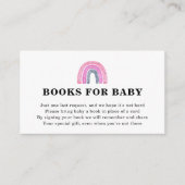 赤ちゃんシャワー用レインボーブック エンクロージャーカード (正面)