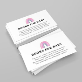 赤ちゃんシャワー用レインボーブック エンクロージャーカード