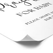 赤ちゃんシャワー用レインボー祈りの言葉サイン ポスター (角)