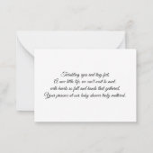 赤ちゃんシャワー用挨拶カード ノートカード (裏面)