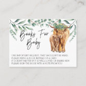 赤ちゃんシャワー用書籍ハイランドカウユーカリ 名刺 (正面)