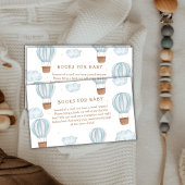 赤ちゃんシャワー用熱気球クラウドブック エンクロージャーカード