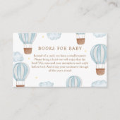 赤ちゃんシャワー用熱気球クラウドブック エンクロージャーカード (正面)
