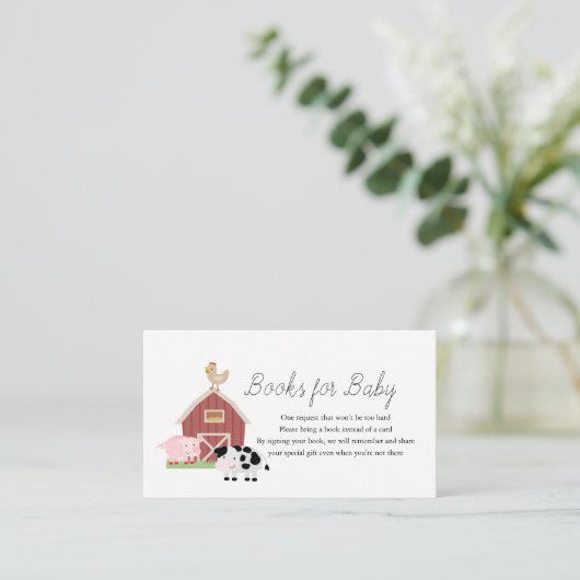 赤ちゃんシャワー用納屋周囲の庭ブック エンクロージャーカード (スタンド正面)