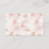 赤ちゃんシャワー用開花ブックのピンクのフローラベビー エンクロージャーカード (裏面)