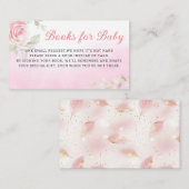 赤ちゃんシャワー用開花ブックのピンクのフローラベビー エンクロージャーカード (正面/裏面)