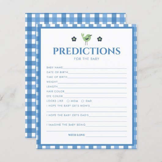 赤ちゃんシャワー用青少年かわいい象の予測 (正面/裏面)