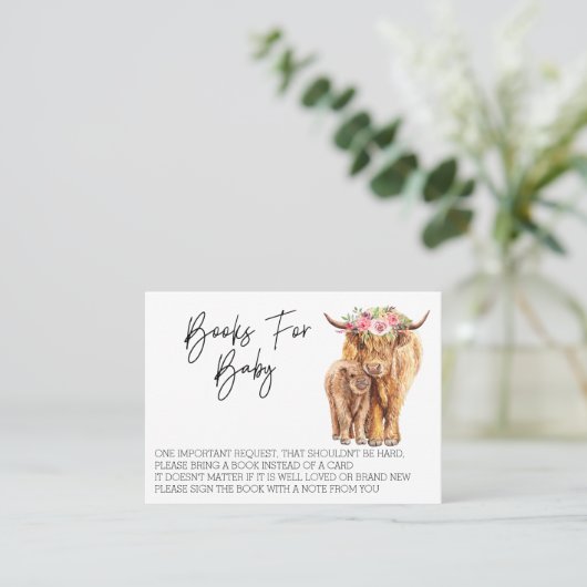 赤ちゃんシャワー用高地牛の本 名刺 (スタンド正面)