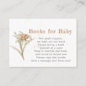 赤ちゃんシャワー用Edelweiss水彩花本 エンクロージャーカード (正面)