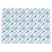 赤ちゃんシャワー男の子の青うさぎ大抱き枕 ラージペーパーバッグ (正面)