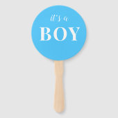 赤ちゃんシャワー男の子または女の子のジェンダーを明らかにするパーティー ハンドファン (裏面)