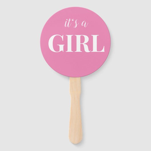 赤ちゃんシャワー男の子または女の子のジェンダーを明らかにするパーティー ハンドファン (正面)