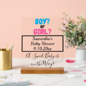 赤ちゃんシャワー男の子または女の子の母になる名前 アクリルサイン (ウェディング)