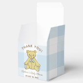 赤ちゃんシャワー男の子クマと名前と日付ありがとう フェイバーボックス (オープン)