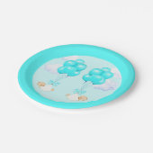 赤ちゃんシャワー男の子ツインズ ペーパープレート (アングル)