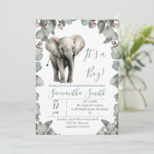 赤ちゃんシャワー男の子テーマ 招待状 (スタンド正面)