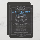 赤ちゃんシャワー男の子招待状カードサッカー。 招待状 (正面/裏面)