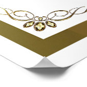 赤ちゃんシャワー男の子,白エレガント青,32x41 300pp. ポスター (角)