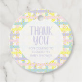 赤ちゃんシャワー男女兼用ありがとう フェイバータグ (正面)