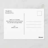 赤ちゃんシャワー男女兼用ありがとう ポストカード (裏面)