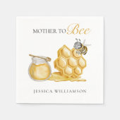 赤ちゃんシャワー男女兼用をミニマル受ける母 スタンダードカクテルナプキン (正面)