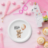 赤ちゃんシャワー男女兼用を心待ちミニマルにする ペーパープレート (パーティー)