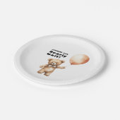 赤ちゃんシャワー男女兼用を心待ちミニマルにする ペーパープレート (アングル)