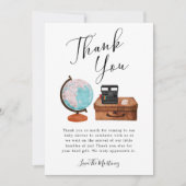 赤ちゃんシャワー男女兼用旅行 サンキューカード (正面)