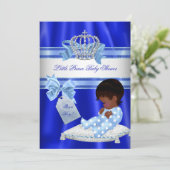 赤ちゃんシャワー男王室の子ブループリンスエスニック 招待状 (スタンド正面)