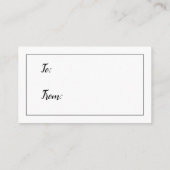 赤ちゃんシャワー白いギフトカードを包むことにノーと言う エンクロージャーカード (裏面)