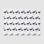 赤ちゃんシャワー白黒ストークパターン 薄葉紙 (正面)