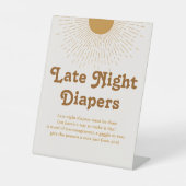 赤ちゃんシャワー看板、パーティー装飾標識おむつ 台座サイン (正面)