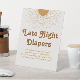 赤ちゃんシャワー看板、パーティー装飾標識おむつ 台座サイン