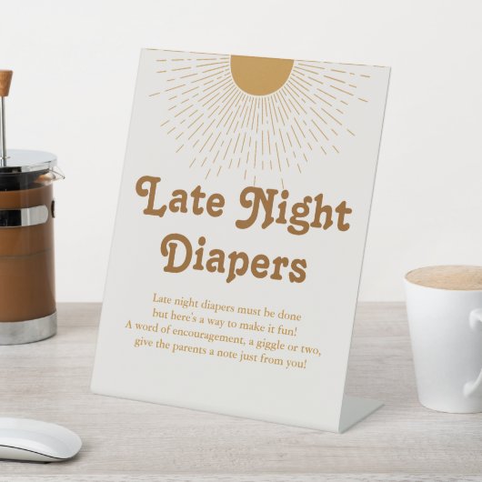 赤ちゃんシャワー看板、パーティー装飾標識おむつ 台座サイン (インサイチュ)