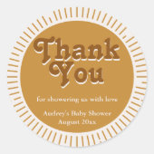 赤ちゃんシャワー看板、パーティー飾りギフトサイン ラウンドシール (正面)