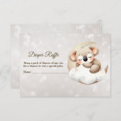 赤ちゃんシャワー睡眠赤ちゃん動物おむつラッフル エンクロージャーカード (正面/裏面)