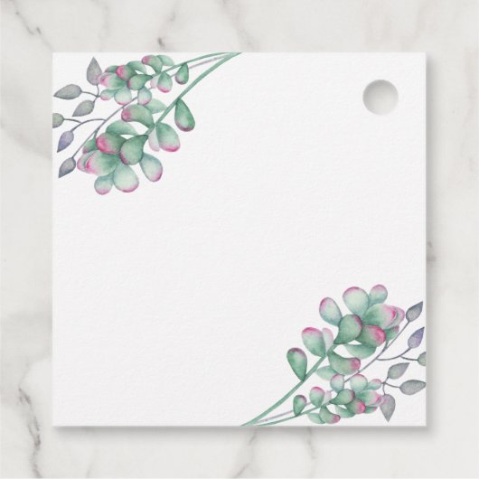 赤ちゃんシャワー私が紫色の多肉植物を育てるのを見る フェイバータグ (裏面)