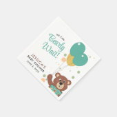 赤ちゃんシャワー私たちは心底待ち男女兼用できる スタンダードカクテルナプキン (角)