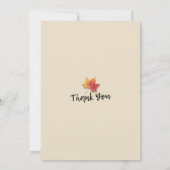 赤ちゃんシャワー秋のメープル葉ズカボチャひまわり 招待状 (裏面)