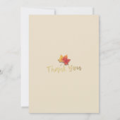 赤ちゃんシャワー秋のメープル葉ズカボチャひまわり 招待状 (裏面)