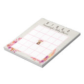 赤ちゃんシャワー秋の森林動物ビンゴゲーム ノートパッド (回転)