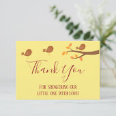 赤ちゃんシャワー秋 サンキューカード (スタンド正面)