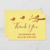 赤ちゃんシャワー秋 サンキューカード (正面/裏面)