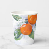 赤ちゃんシャワー紙カップ飾はミカン 紙コップ (正面)