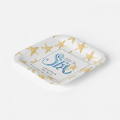 赤ちゃんシャワー紙プレートかわいい水色の海 ペーパープレート (傾斜あり)