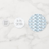 赤ちゃんシャワー紙吹雪スニップスとカタツムルブルーNグレー コンフェッティ (裏面)