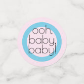 赤ちゃんシャワー紙吹雪タートルピンクとターコイズ コンフェッティ (スモール正面)