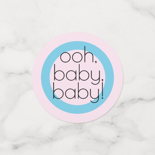 赤ちゃんシャワー紙吹雪タートルピンクとターコイズ コンフェッティ (スモール正面)