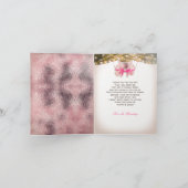 赤ちゃんシャワー素朴ありがとうリトルプリンセス サンキューカード (内部)