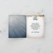 赤ちゃんシャワー素朴ありがとう小さな男 サンキューカード (内部)